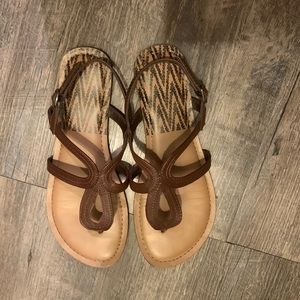 Brown dress sandals